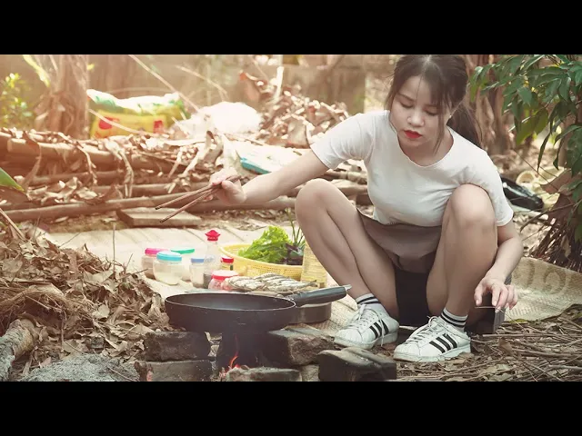 ana daily life - ana cooks shrimp with mushroom sauce - delicious food